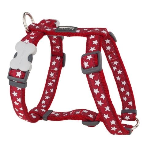 Λουρί Σκύλου Red Dingo Style Κόκκινο Αστέρι Λευκό 46-76 cm