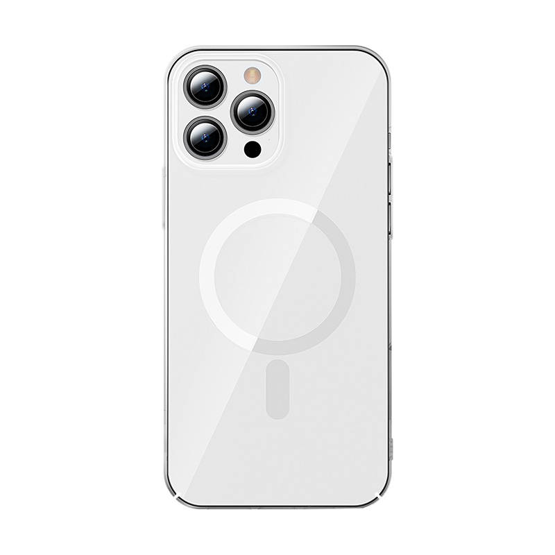 Baseus Crystal Magnetic Case for iPhone 13 Pro Max (transparent) + tempered glass