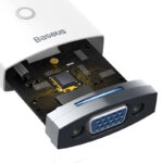 Baseus Lite Series HDMI to VGA adapter with audio (white)