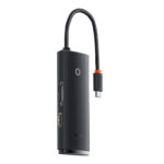 Baseus Lite Series Hub 6w1 USB-C to 2x USB 3.0 + USB-C + HDMI + SD/TF (black)