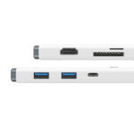 Baseus Lite Series Hub 6w1 USB-C to 2x USB 3.0 + USB-C PD + HDMI + SD/TF (white)