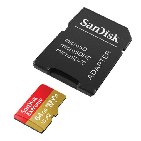 Memory card SANDISK EXTREME microSDXC 64 GB 170/80 MB/s UHS-I U3 ActionCam (SDSQXAH-064G-GN6AA)