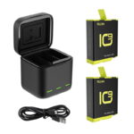 3-slot charger box Telesin for GoPro Hero 9 / Hero 10 + 2 batteries (GP-BNC-901-B)