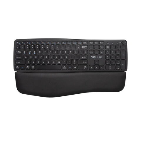 Wireless Ergonomic Keyboard Delux GM908CV BT+2.4G (black)