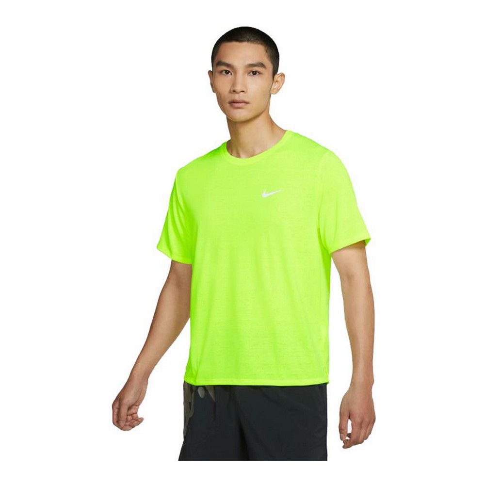 Kοντομάνικο Aθλητικό Mπλουζάκι Nike Dri-FIT Miler Κίτρινο