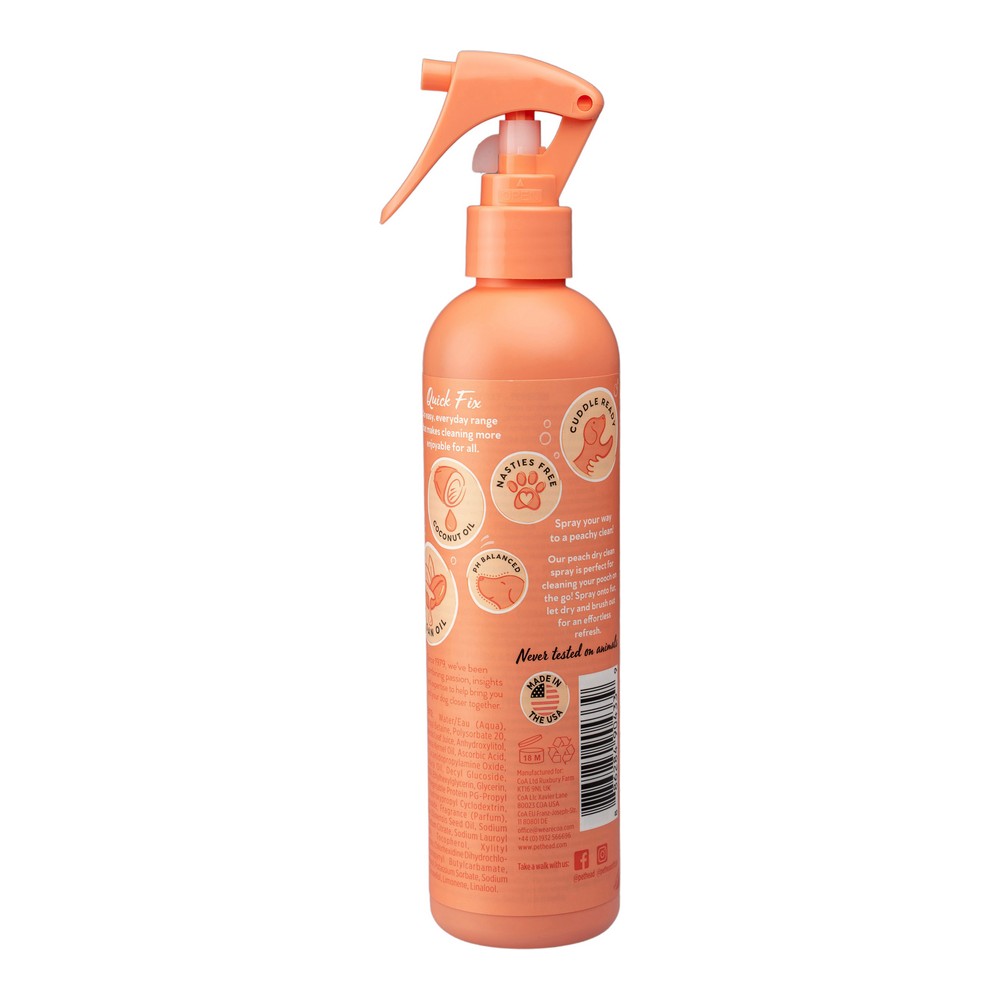 Σαμπουάν για Στεγνά Μαλλιά Pet Head Quick Fix Σκύλος Ροδάκινο Spray (300 ml)