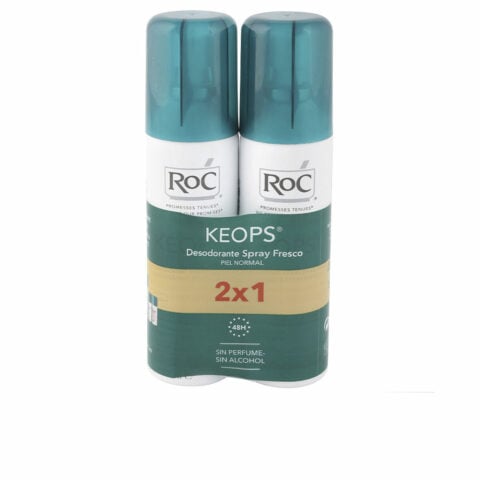 Αποσμητικό Spray Roc Keops Spray Δροσερό (2 x 150 ml)