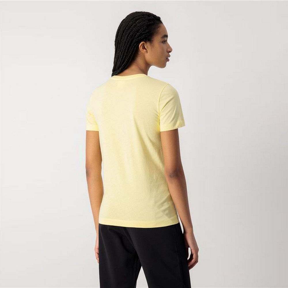 Γυναικεία Μπλούζα με Κοντό Μανίκι Champion  Big Script Logo Κίτρινο