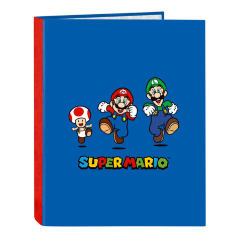 Φάκελος δακτυλίου Super Mario Κόκκινο Μπλε A4 (26.5 x 33 x 4 cm)
