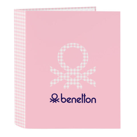 Φάκελος δακτυλίου Benetton Vichy Ροζ A4 (27 x 33 x 6 cm)