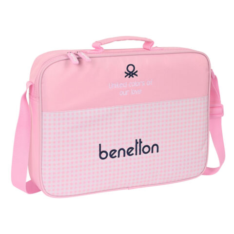 Σχολική Τσάντα Benetton Vichy Ροζ (38 x 28 x 6 cm)