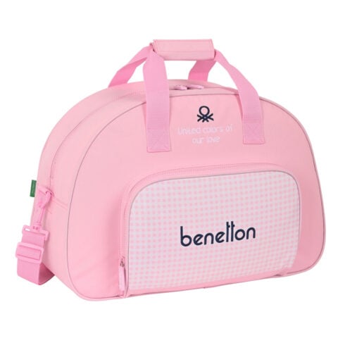 Αθλητική Tσάντα Benetton Vichy Ροζ (48 x 33 x 21 cm)