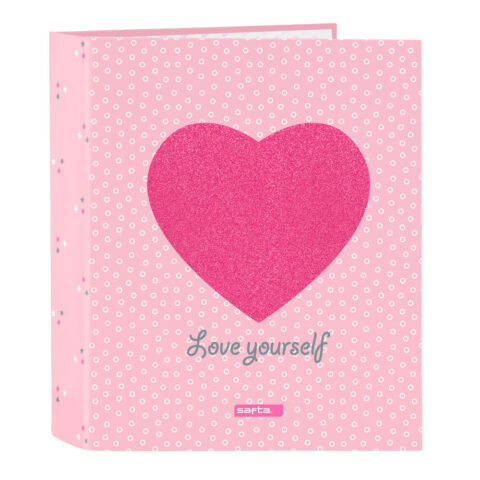 Φάκελος δακτυλίου Safta Love Yourself Ροζ A4 (27 x 33 x 6 cm)