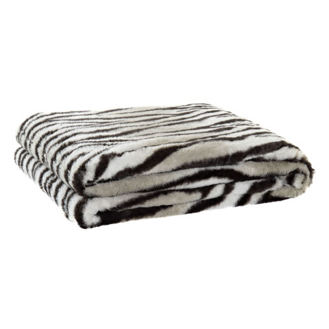 Κουβέρτα DKD Home Decor Wild Μαύρο Γκρι Λευκό (150 x 200 x 2 cm)