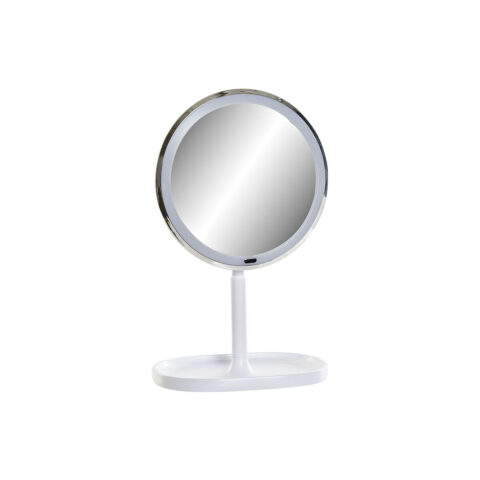 Μεγεθυντικό Καθρέφτη με LED DKD Home Decor Λευκό Πλαστική ύλη (20 x 20 x 33 cm)