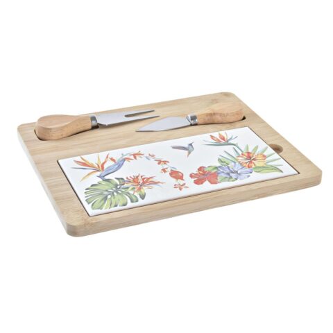 Επιφάνεια Τυριών DKD Home Decor Πολύχρωμο Διακοσμητική κανάτα Πήλινα Τροπικό (24
