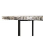 Σετ με 2 τραπέζια DKD Home Decor Γκρι Μπεζ Από φίλντισι Σίδερο Σύγχρονη (76 x 76 x 60 cm)