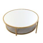 Βοηθητικό Τραπέζι DKD Home Decor Καθρέφτης Μέταλλο Αλουμίνιο Glamour (87 x 87 x 48 cm)