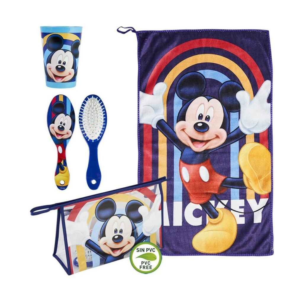 Παιδική Τουαλέτα για Ταξίδια Mickey Mouse Μπλε (23 x 16 x 7 cm) (4 pcs)