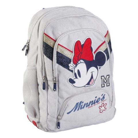 Σχολική Τσάντα Minnie Mouse Ανοιχτό Γκρι (30 x 18 x 46 cm)