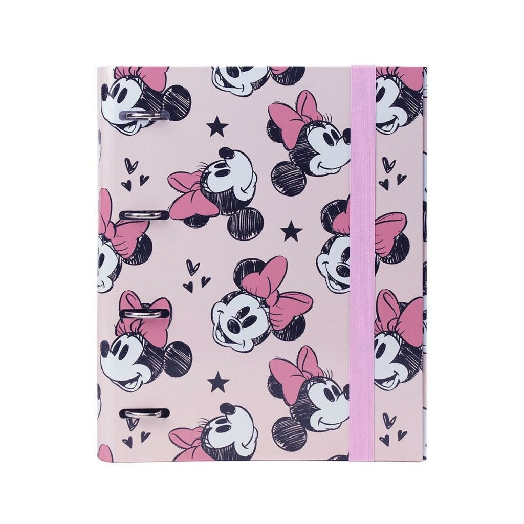 Φάκελος δακτυλίου Minnie Mouse A4 Ροζ (26 x 32 x 4 cm)