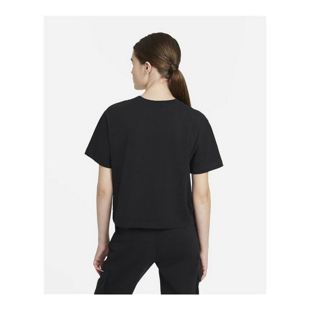 Γυναικεία Μπλούζα με Κοντό Μανίκι Nike Sportswear Swoosh Μαύρο
