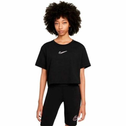 Kοντομάνικο Aθλητικό Mπλουζάκι Nike Sportswear Μαύρο