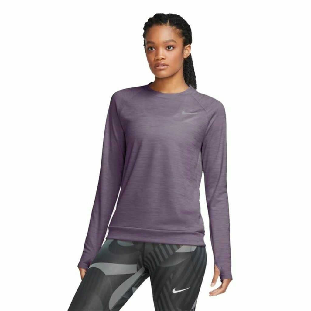 Γυναικεία Mπλούζα με Mακρύ Mανίκι Nike Pacer Δαμασκηνί