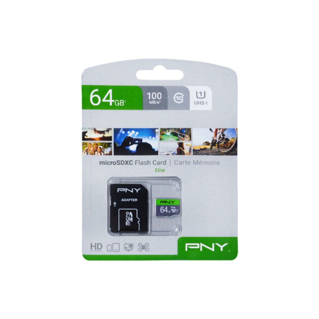 Κάρτα Μνήμης Micro SD με Αντάπτορα PNY 64 GB 100 mb/s