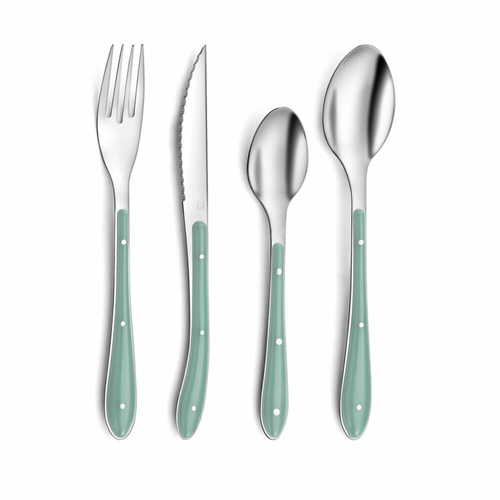 Μαχαιροπίρουνα Amefa Bistro Πράσινο Μέταλλο (24 pcs)