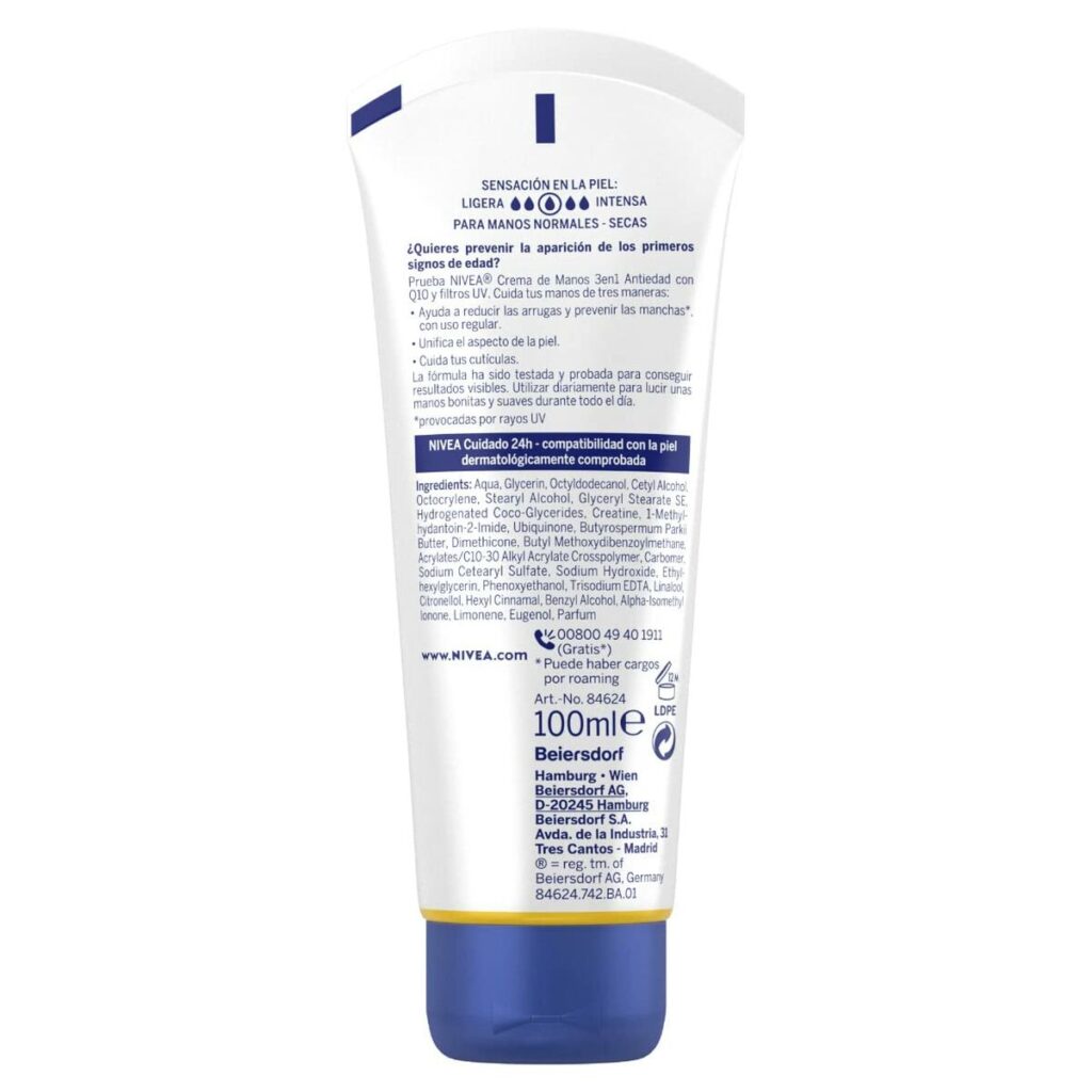 Αντιγηραντική Κρέμα Χεριών Nivea Q10 3-σε-1 100 ml