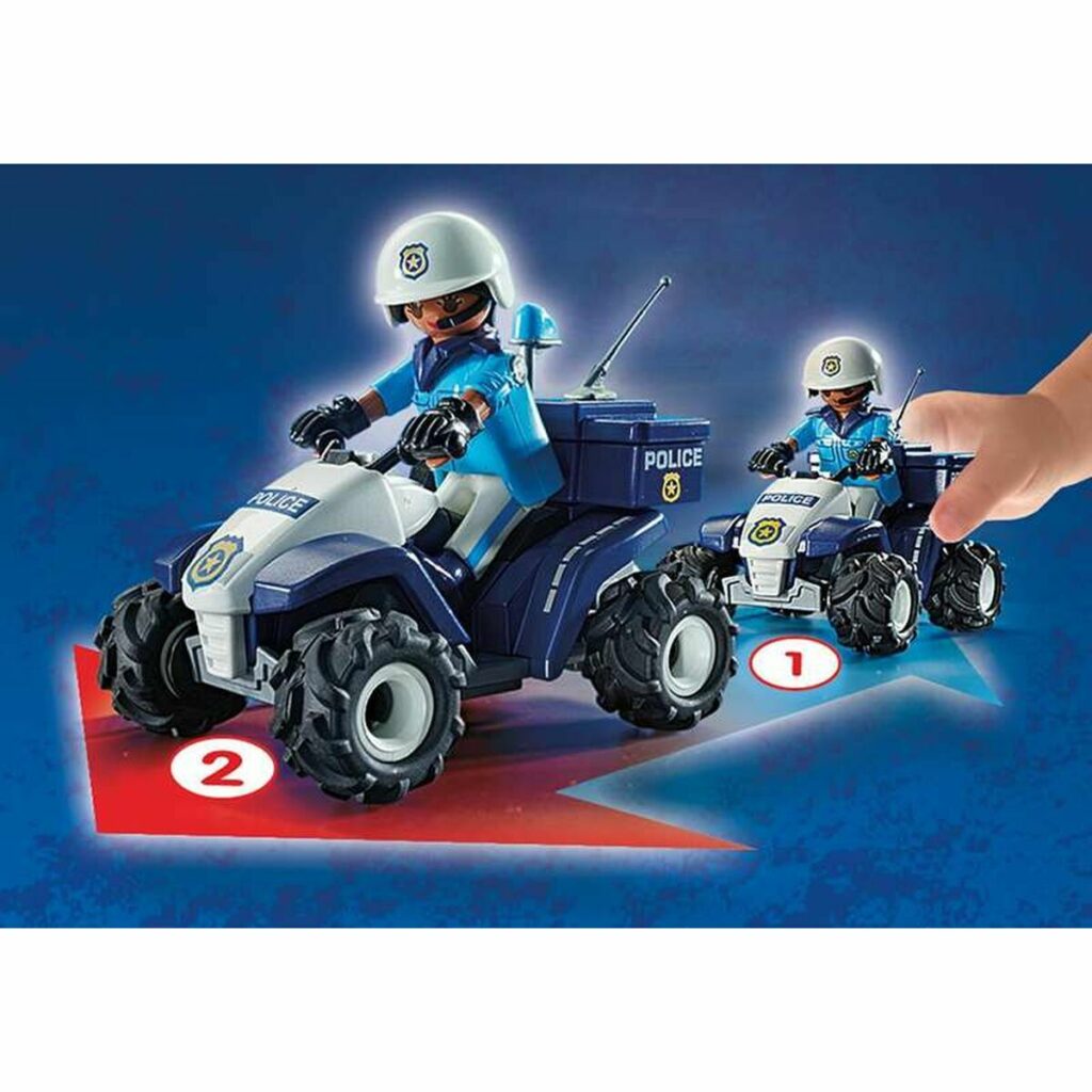 Playset Οχημάτων Playmobil Speed Quad City Action 71092 Αστυνόμος (21 pcs)