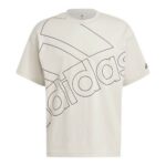 Ανδρική Μπλούζα με Κοντό Μανίκι Adidas Giant Logo Μπεζ