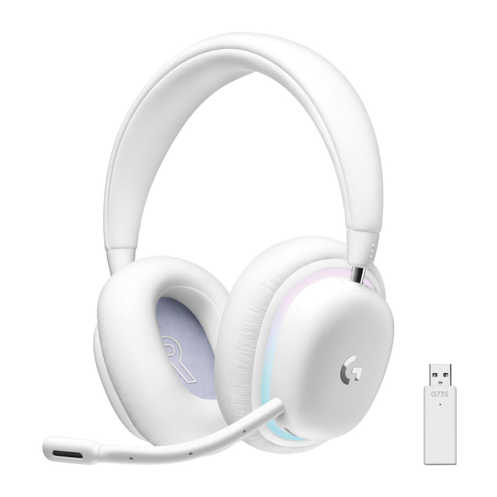 Bluetooth Ακουστικά με Μικρόφωνο Logitech G735 Λευκό Μπλε/Λευκό