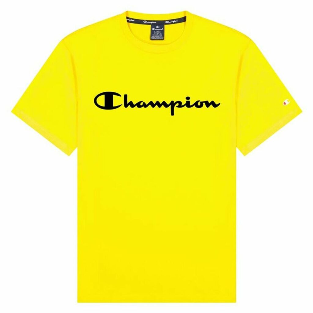 Μπλούζα με Κοντό Μανίκι Champion Crewneck M Κίτρινο