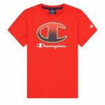 Μπλούζα με Κοντό Μανίκι Champion Crewneck T-Shirt B Κόκκινο