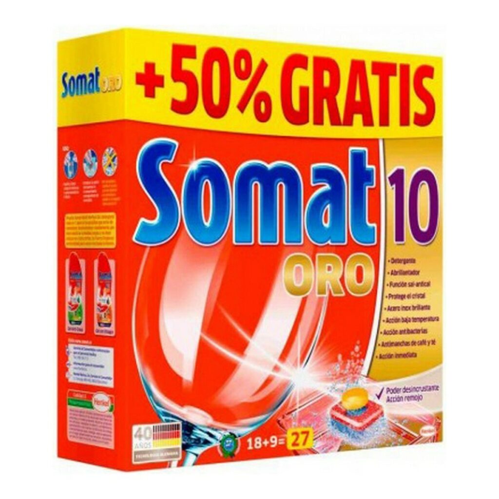 Ταμπλέτες για το Πλυντήριο Πιάτων Somat (18 uds)
