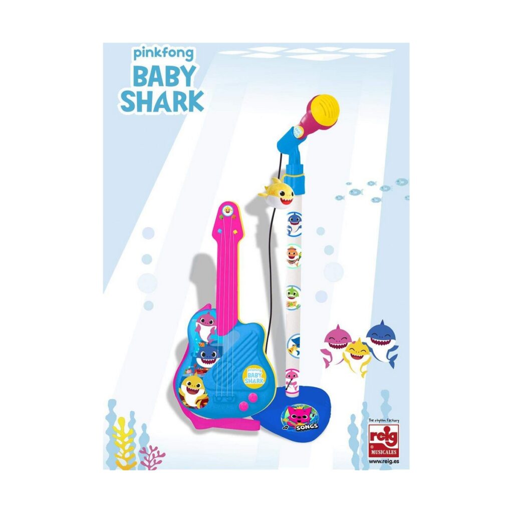 Παιδική Kιθάρα Reig Baby Shark Μικρόφωνο Μπλε