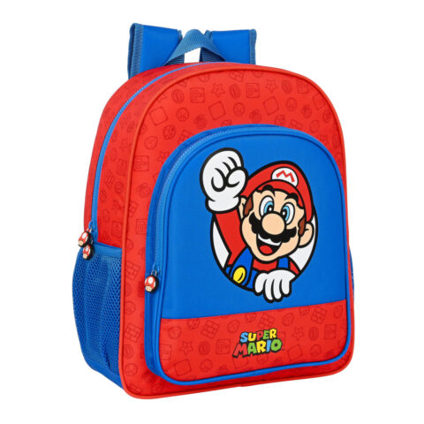 Σχολική Τσάντα Super Mario Κόκκινο Μπλε (32 x 38 x 12 cm)