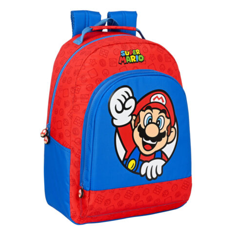 Σχολική Τσάντα Super Mario Κόκκινο Μπλε (32 x 42 x 15 cm)