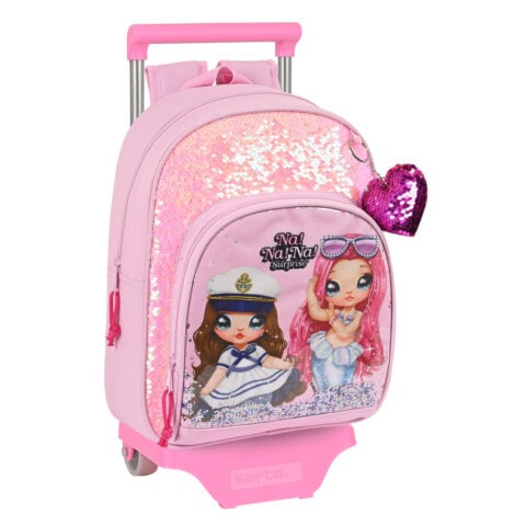 Σχολική Τσάντα με Ρόδες Na!Na!Na! Surprise Sparkles Ροζ (28 x 34 x 10 cm)