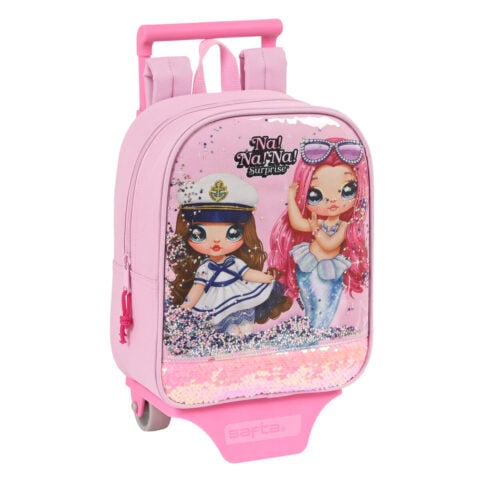 Σχολική Τσάντα με Ρόδες Na!Na!Na! Surprise Sparkles Ροζ (22 x 28 x 10 cm)