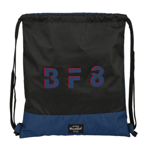 Σχολική Τσάντα με Σχοινιά BlackFit8 Urban Μαύρο Ναυτικό Μπλε (35 x 40 x 1 cm)