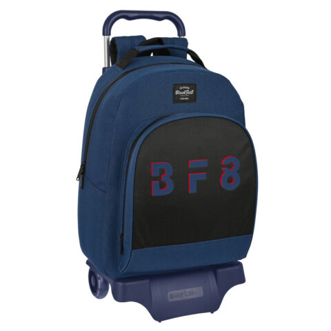 Σχολική Τσάντα με Ρόδες BlackFit8 Urban Μαύρο Ναυτικό Μπλε (32 x 42 x 15 cm)