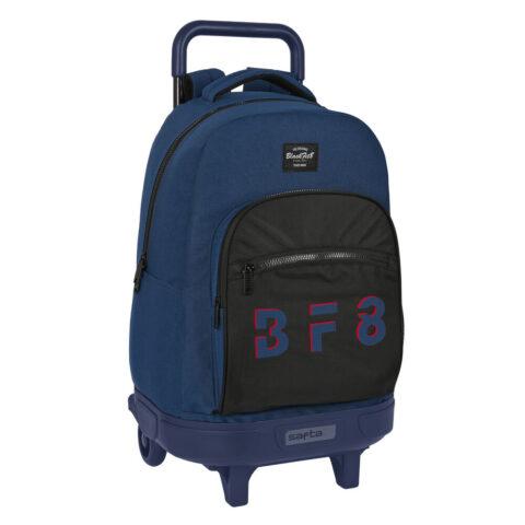 Σχολική Τσάντα με Ρόδες BlackFit8 Urban Μαύρο Ναυτικό Μπλε (33 x 45 x 22 cm)