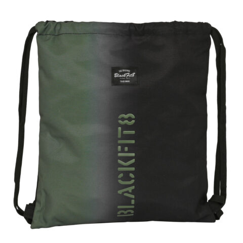 Σχολική Τσάντα με Σχοινιά BlackFit8 Gradient Μαύρο Στρατιωτικό πράσινο (35 x 40 x 1 cm)