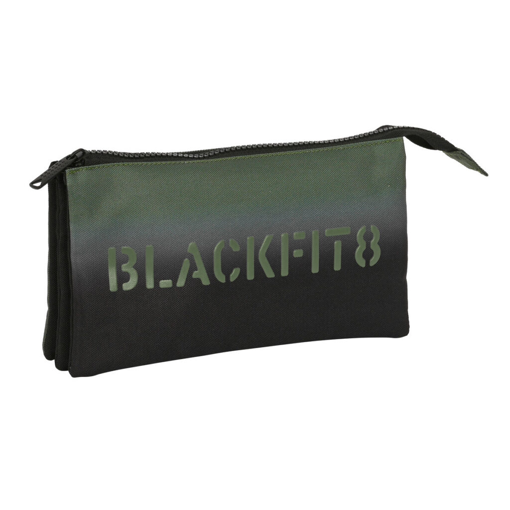 Τριπλή Κασετίνα BlackFit8 Gradient Μαύρο Στρατιωτικό πράσινο (22 x 12 x 3 cm)