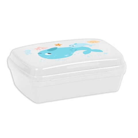 Κουτί για Sandwich Safta Ballenita Πλαστική ύλη Λευκό Ανοιχτό Μπλε (17 x 6 x 14 cm)