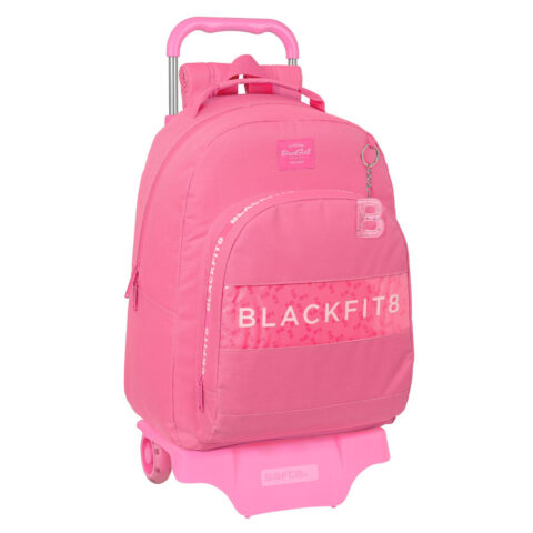 Σχολική Τσάντα με Ρόδες BlackFit8 Glow up Ροζ (32 x 42 x 15 cm)