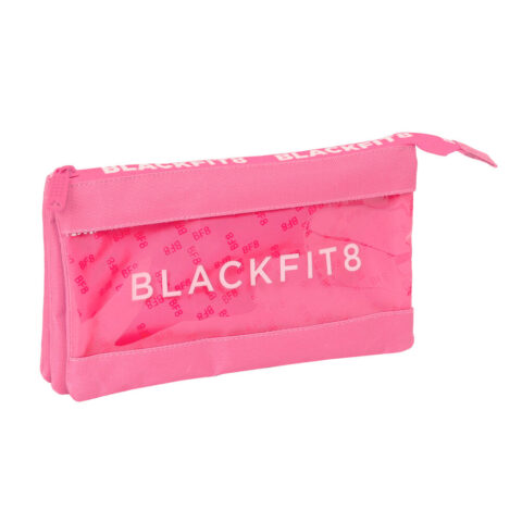 Τριπλή Κασετίνα BlackFit8 Glow up Ροζ (22 x 12 x 3 cm)